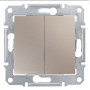 Выключатель двухклавишный проходной Schneider Electric Sedna 10А Титан SDN0600168